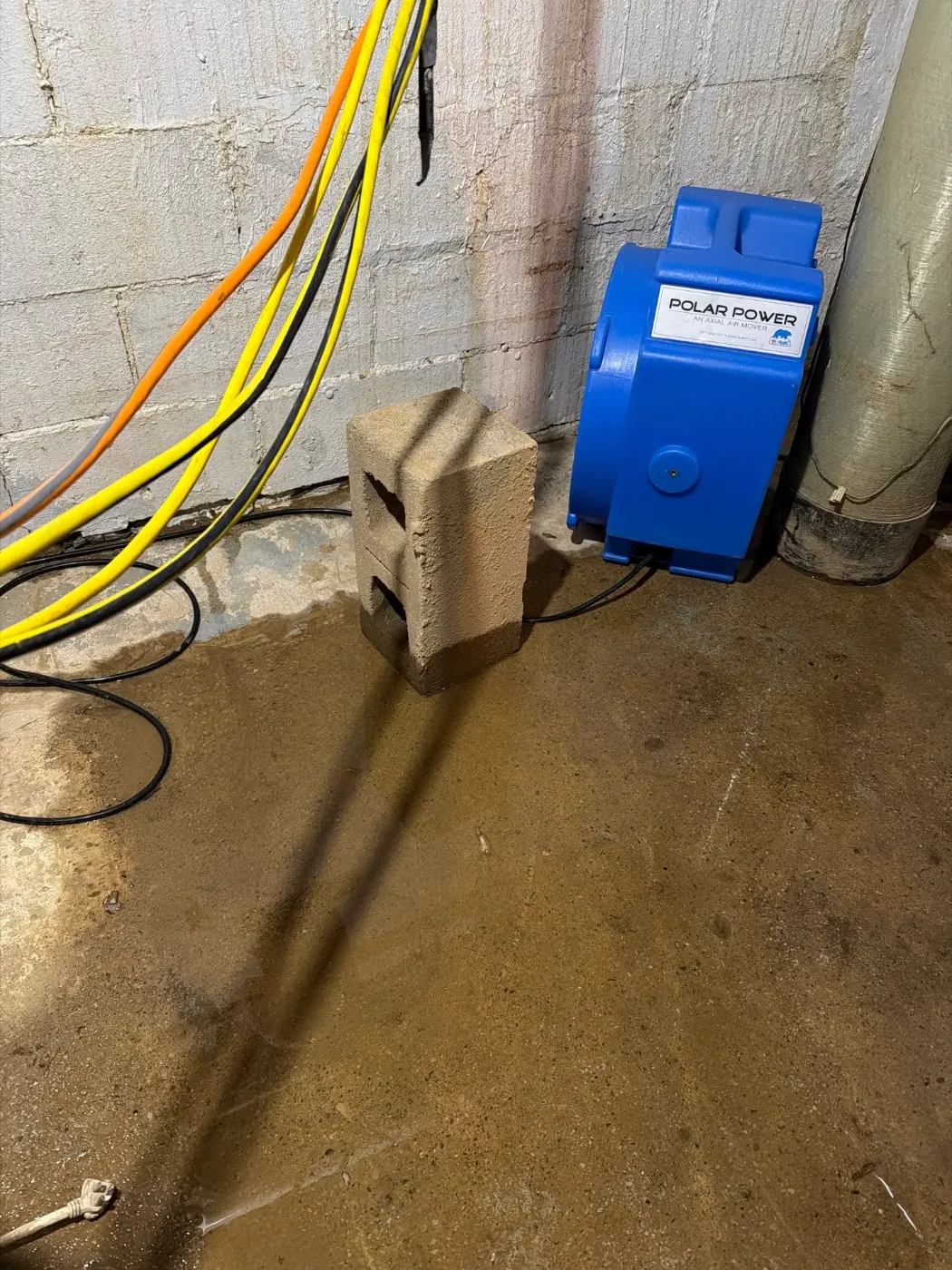 Basement water extraction in Castleton Indiana home